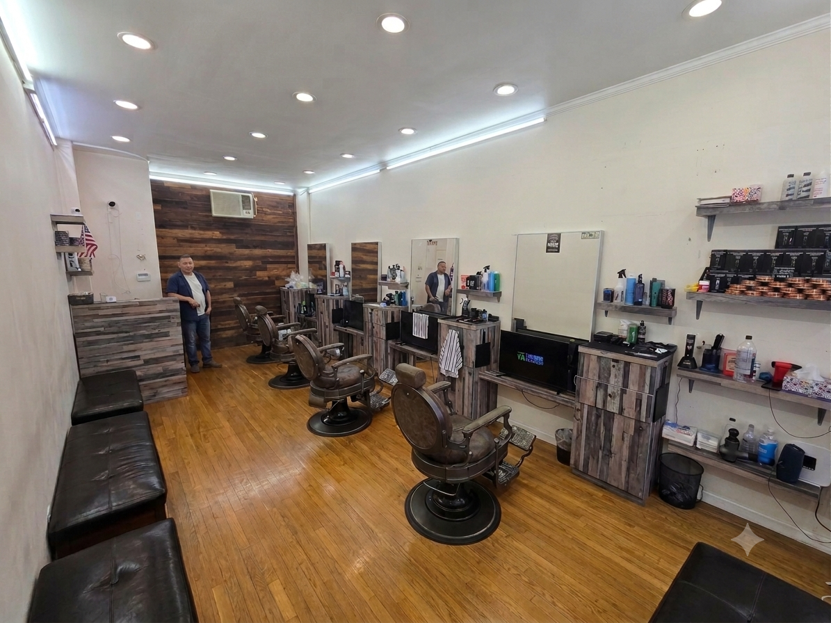 Inside the Touchdown Barbers shop